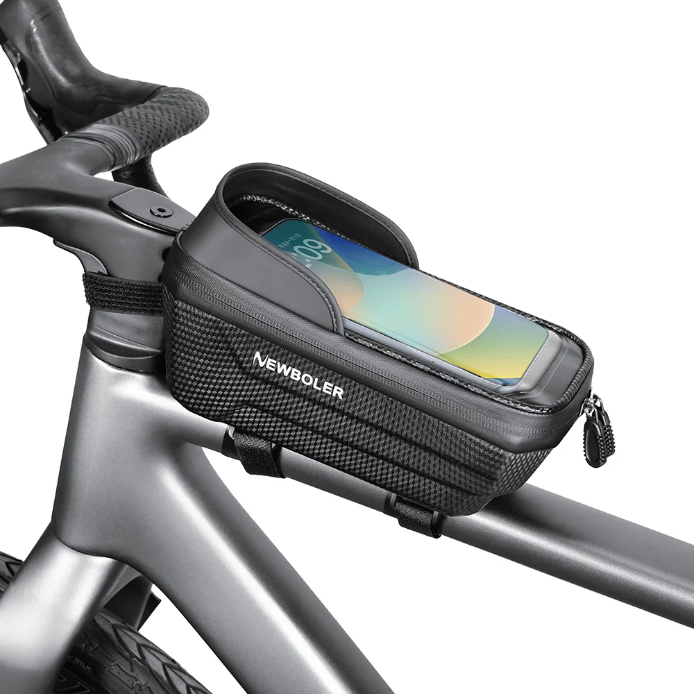 AliExpress NEWBOLER Bicycle Bag Cycling Top Front Tube Frame Bag Waterproof 7.2 Inches Phone Case Storage Touch Screen MTB Road Bike Bag