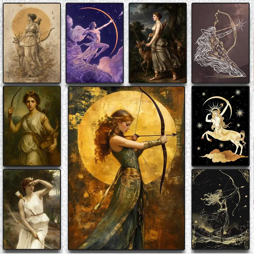 Mythic Literary A-Artemis Poster Artistic Instant Peel-Off Wall Decor Atmosphere Setter for Bedside & Shared Room