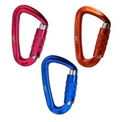 12KN Outdoor Camping D-shaped Hiking Travel Mountaineering Hooks hammock Pet Snap Hook Keychain Clips