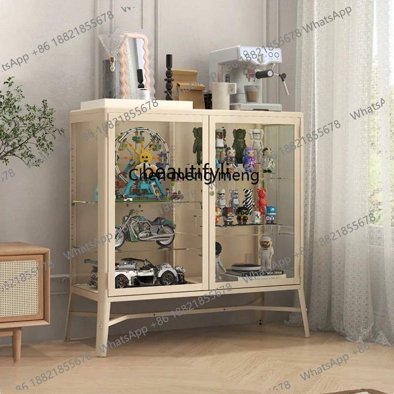 New arrive Modern light luxury double door, household toy storage cabinet, car model display cabinet