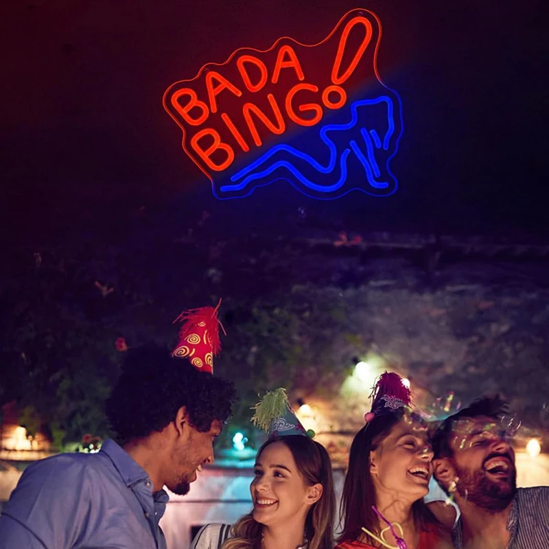 Bada Bing Girls LED Neon Sign for Wall Decor Dimmable Switch Lady Light USB for Mens Cave Bar Club Party Bedroom Decoration