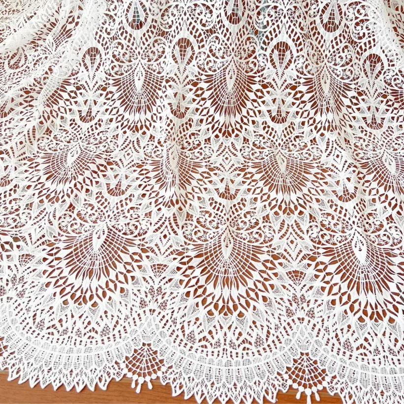 Hollow Water Soluble Lace Fabrics, Clothing Accessories, Wide, RS3784, 120cm