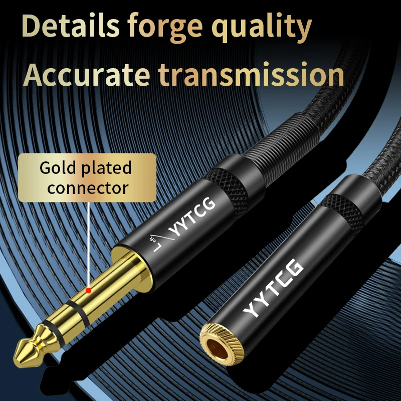 3.5 Female to 6.5 Male Audio Cable Auxiliar OFC Silvery Plating 3.5mm Jack Aux Cable for Speaker Guitar Amplifier Audio Cable