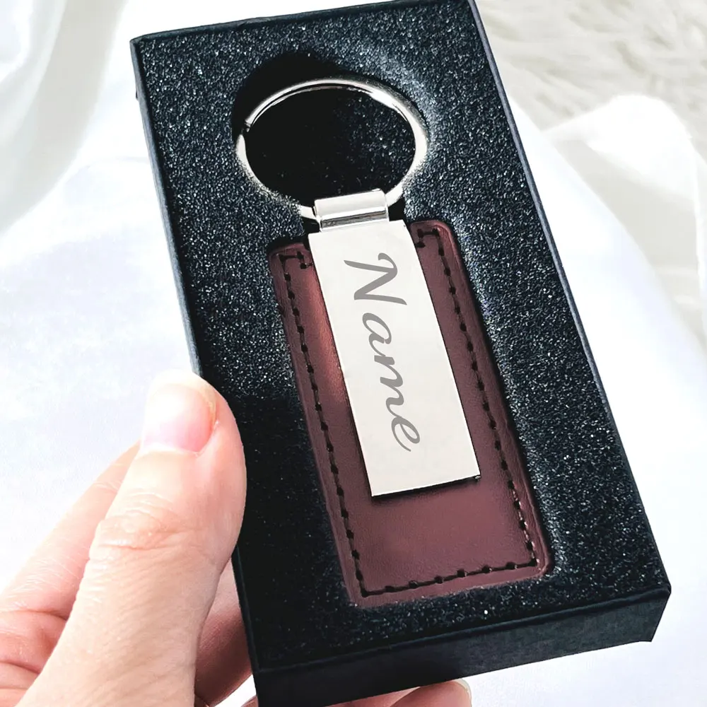 10pcs Wholesale Metal Stainless Steel Car Moto Keychain Keyring Custom Name Laser Engraving Logo Key Chain Ring High-end Gift