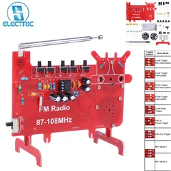 DIY FM Radio Electronic Soldering Kit Dual Channel Receiver With Charging 87MHz-108MHz RDA5807 DC 3.0V for Students/Beginners