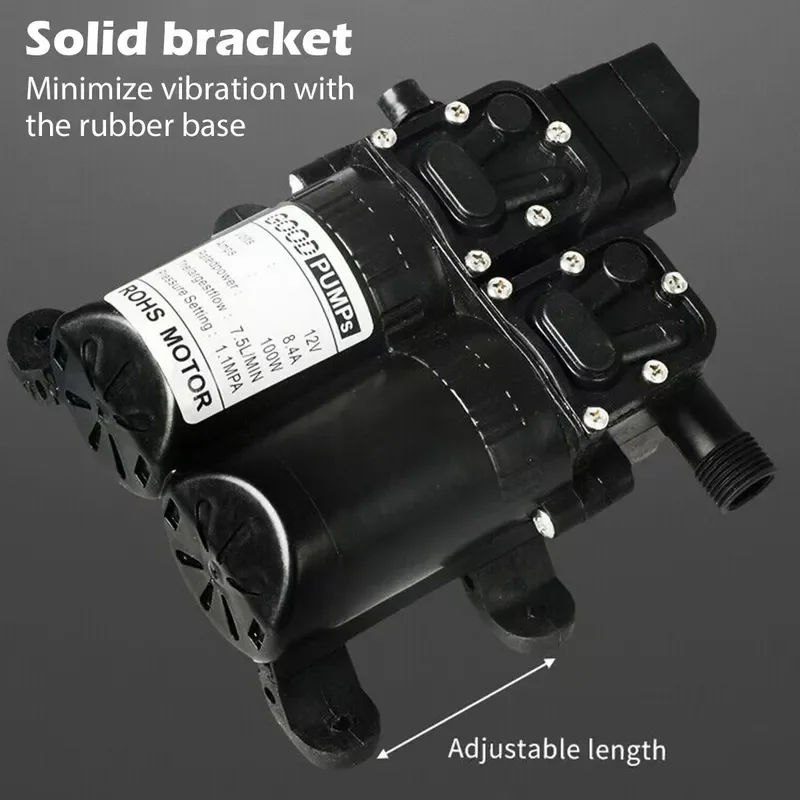 For Intelligent Return Water Pump Electric Diaphragm Pump 12V Electric Sprayer Shutdown High Pressure Car Washer Booster Pump