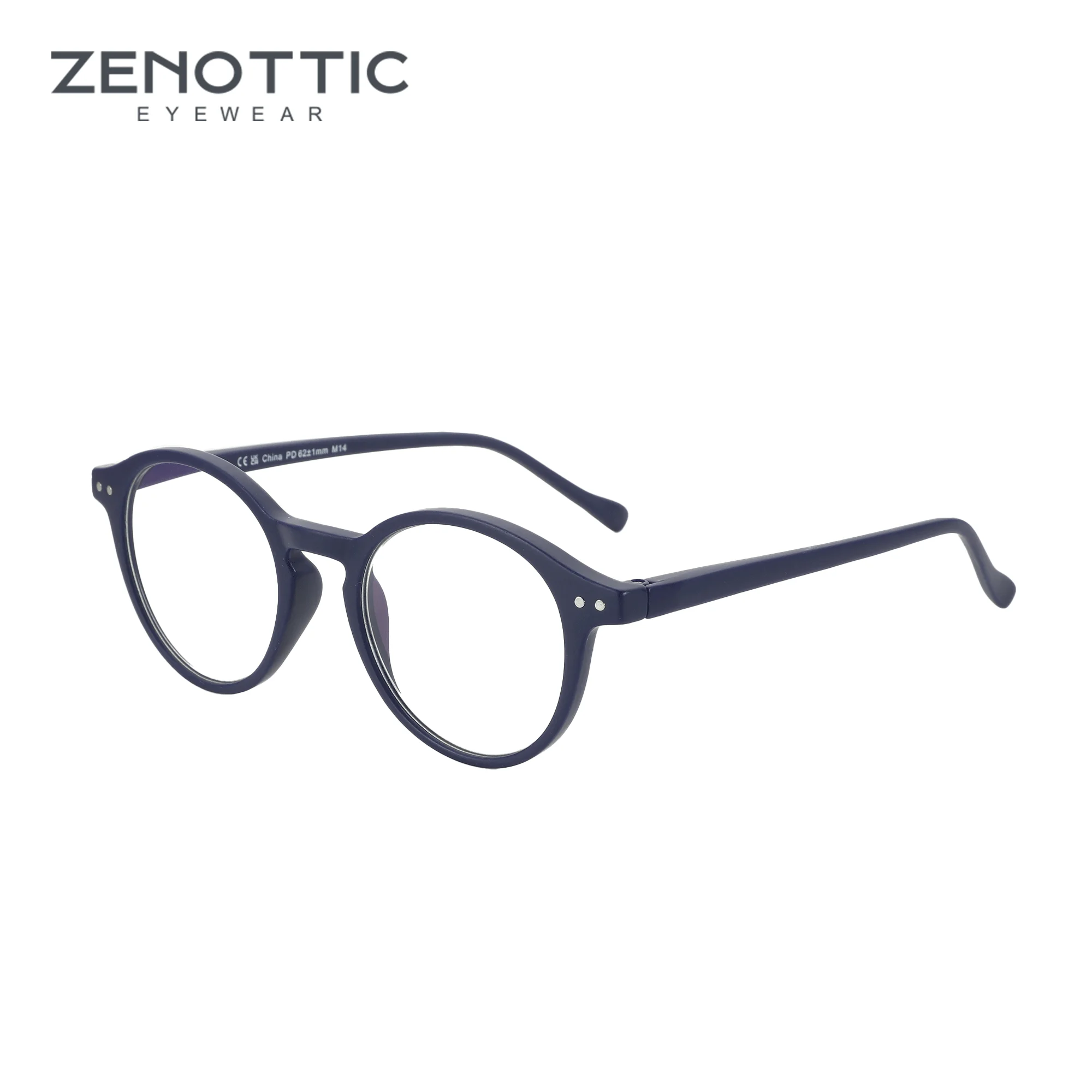 ZENOTTIC ZENOTIC Retro Stil Anti Blaulicht Lesebrille Mode Presbyopie Gläser Anti Reflektierende Computer Gläser Männer und Frauen Runde Rahmen Gläser (Grad 0-400) 3