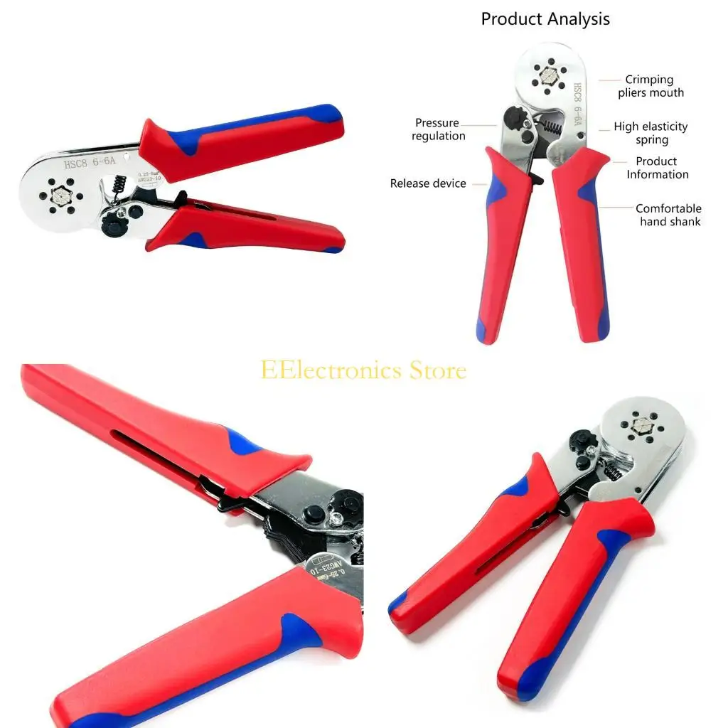 

B03C Adjusting Ratcheting Crimper For Cold Press Terminals High Carbon Steel Pliers