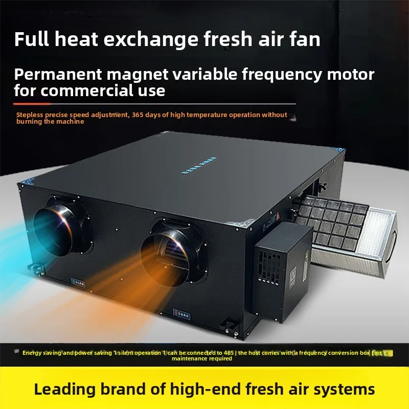 PM Permanent Magnet Variable Frequency ERV HRV Fresh Air Ventilation System Commercial