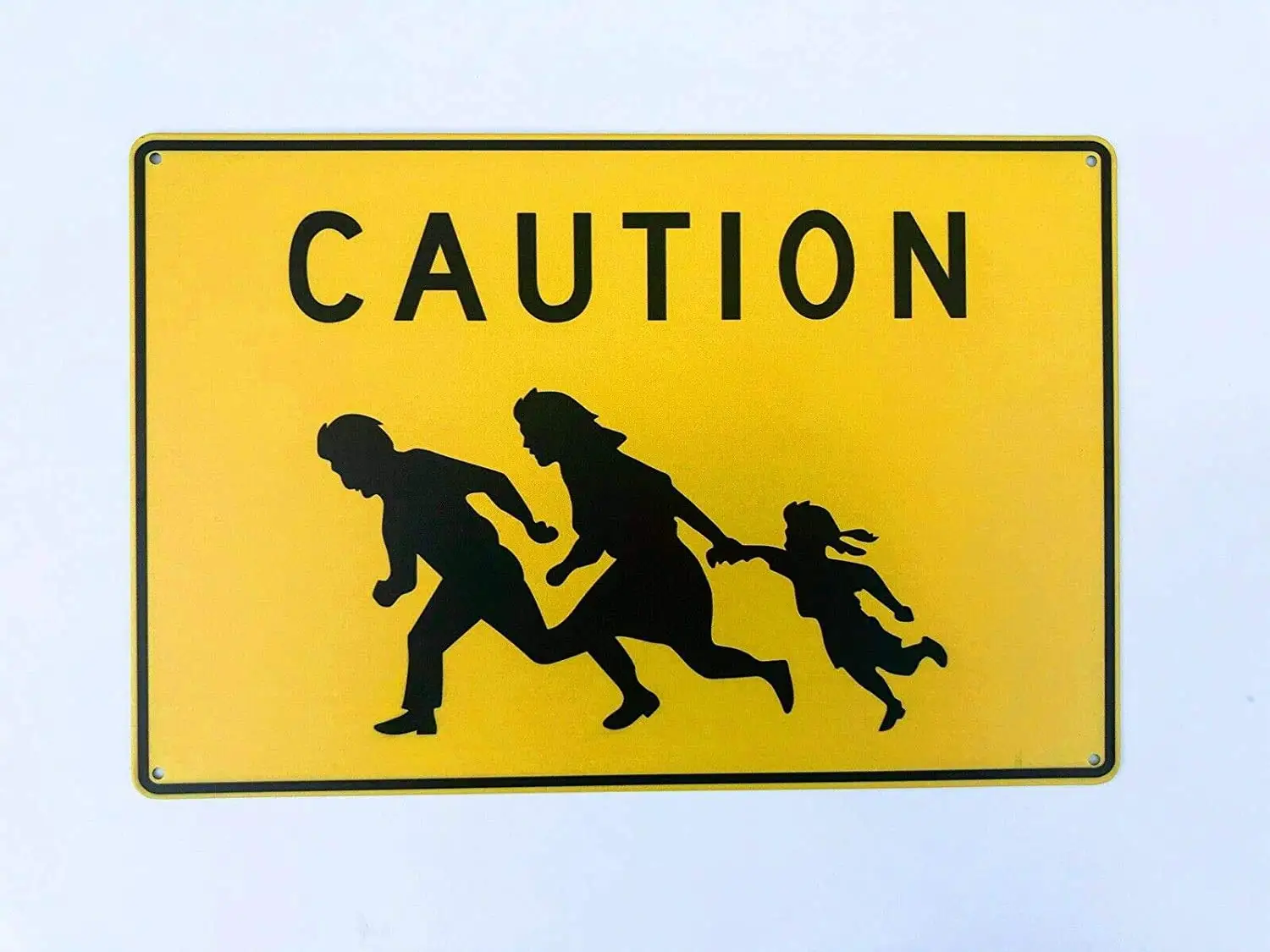 Illegal Alien Crossing Caution Funny Tin Sign Bar Pub Garage Diner Cafe Home Wall Decor Art 20x30cm