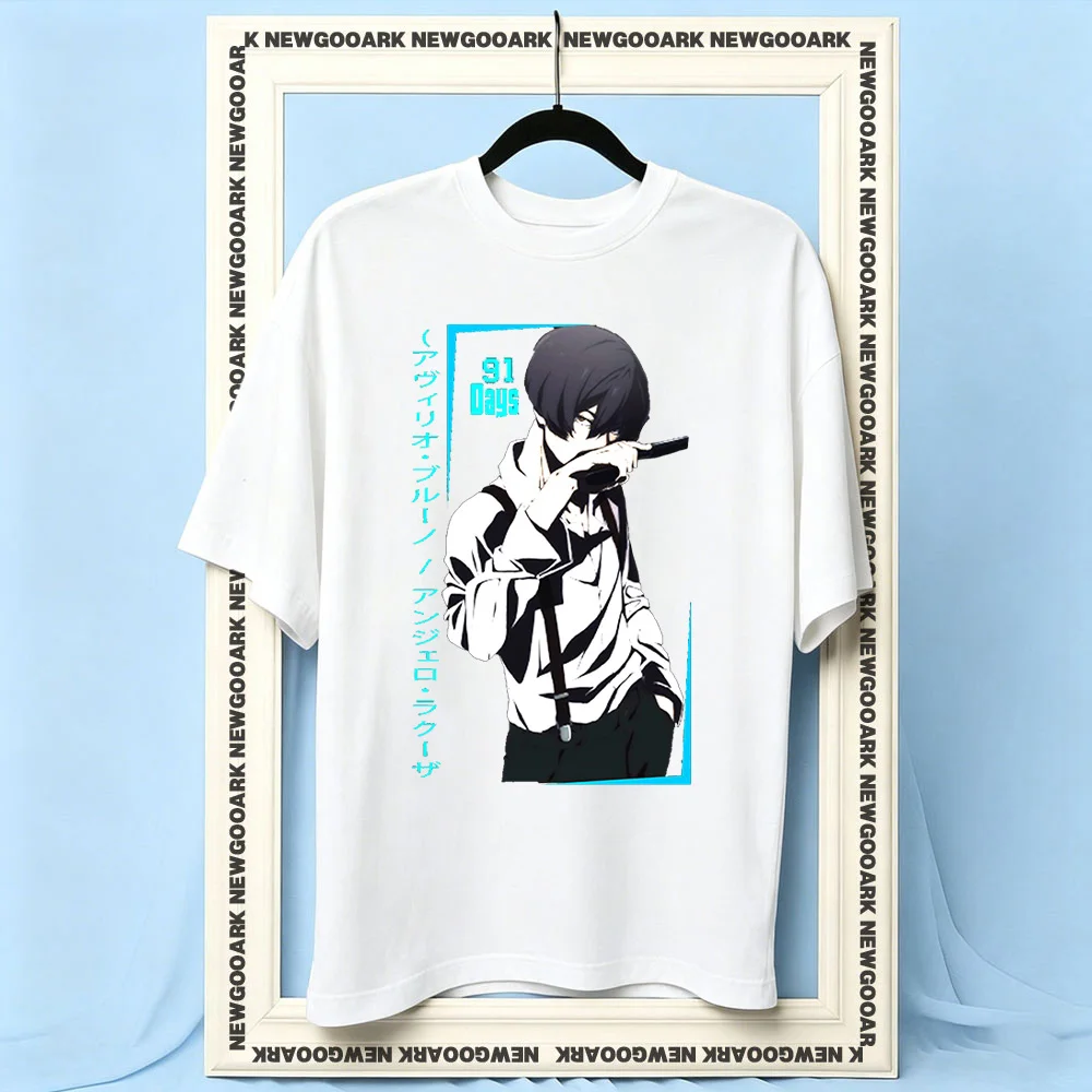 Japanese manga 91 Days Angelo Lagusa t-shirt woman man Casual cotton printed t shirts Adult O-neck summer outdoors tee