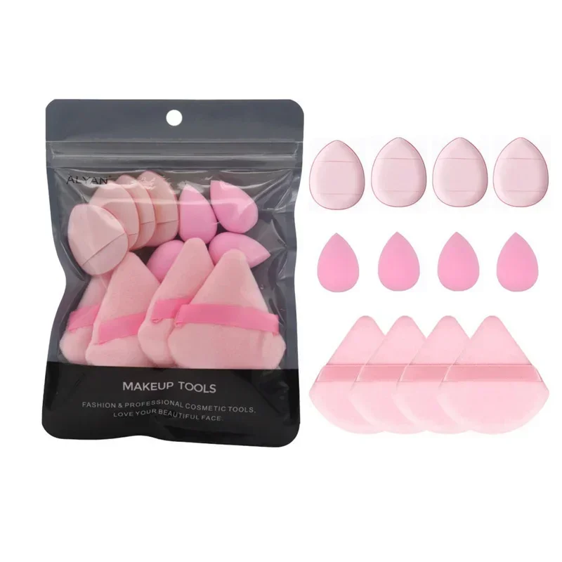 12pcs Makeup Sponge Soft Velvet Cosmetic Puff Beauty Egg Makeup Sponge Blender Foundation Mini Finger Puff Make Up Tools