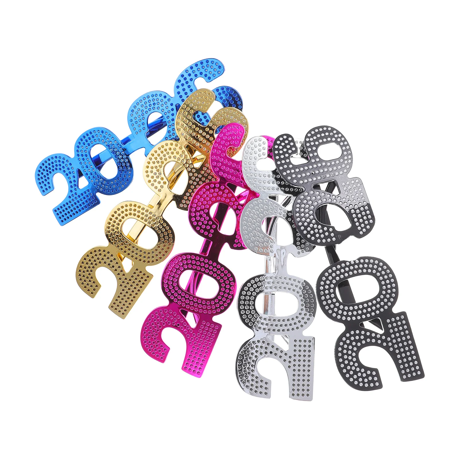 2026 Graduation Party Glasses Sparkling Number Eyeglasses New Year Eve Photo Booth Props Festive Accessories
