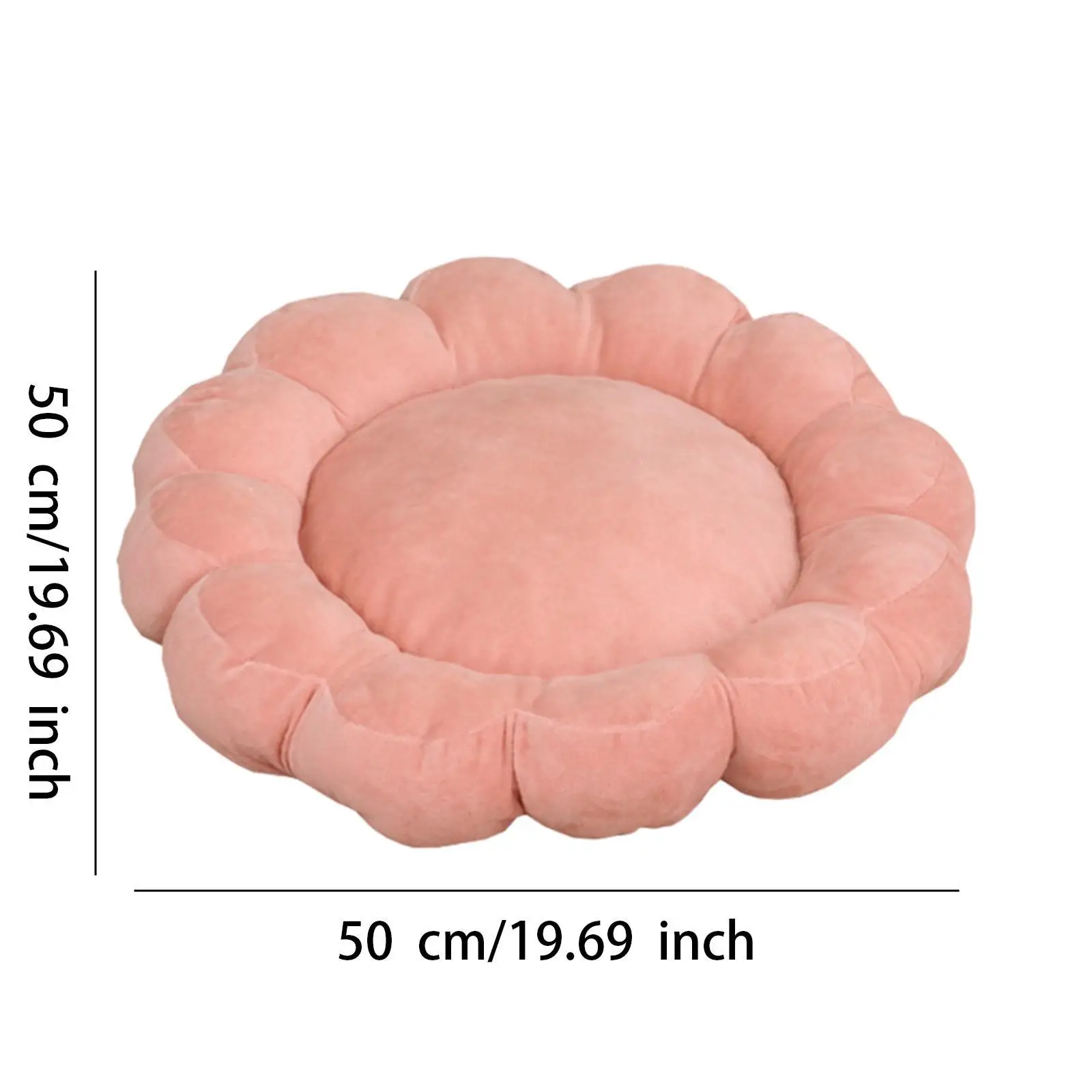 سرير قطط على شكل زهرة لطيفة غير قابل للانزلاق للخريف والشتاء وسادة قطيفة لطيفة تعشيش الحيوانات الأليفة الناعمة