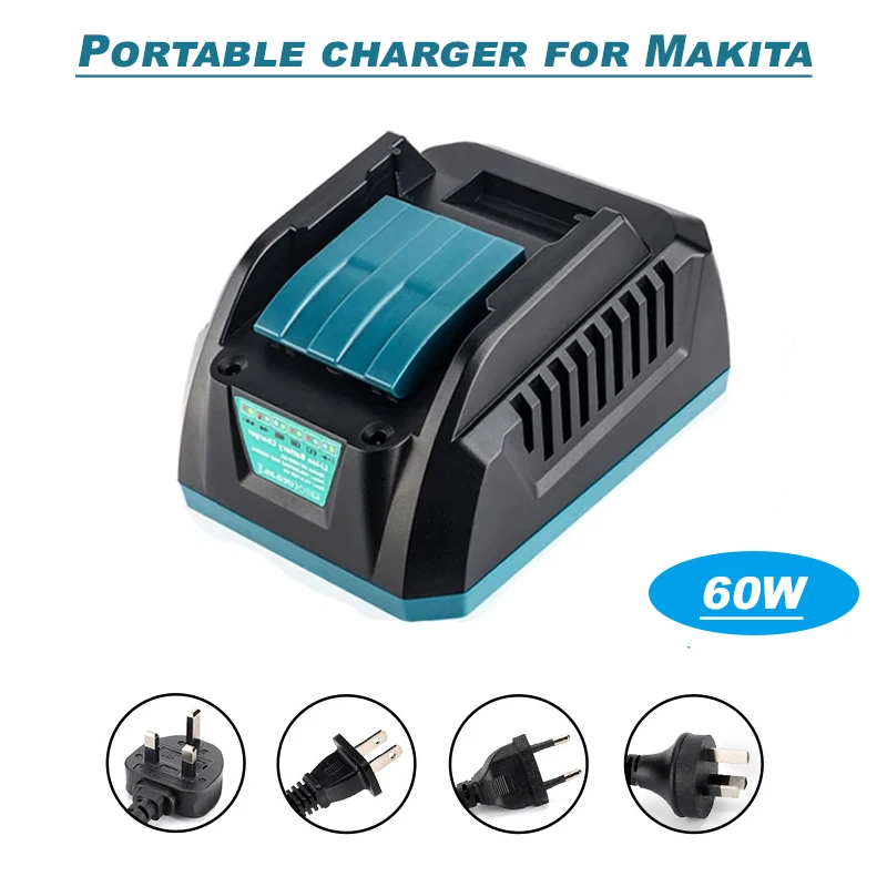 For Makita lithium battery Portable Quick charger DC18RC suitable power tools 14.4-18V 60W 2A BL1820B/BL1830B/BL1840B