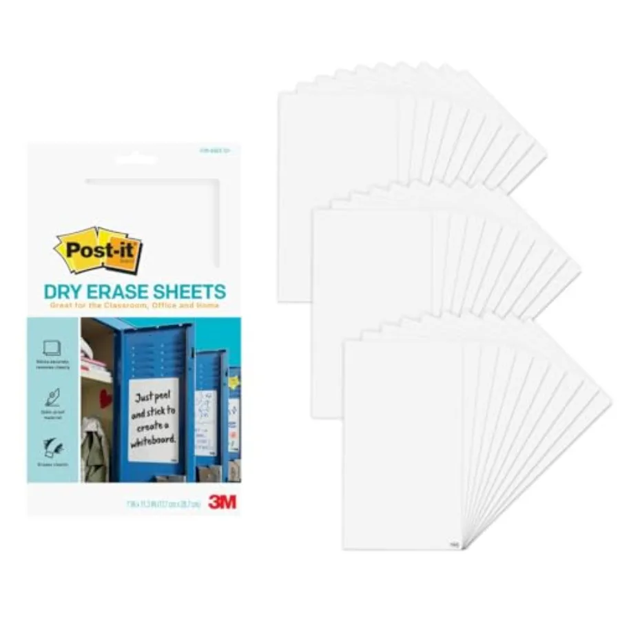 

Dry Erase 7 in x 11. in 0 Sticks Securely and Removes Cleanly DEF-0PK