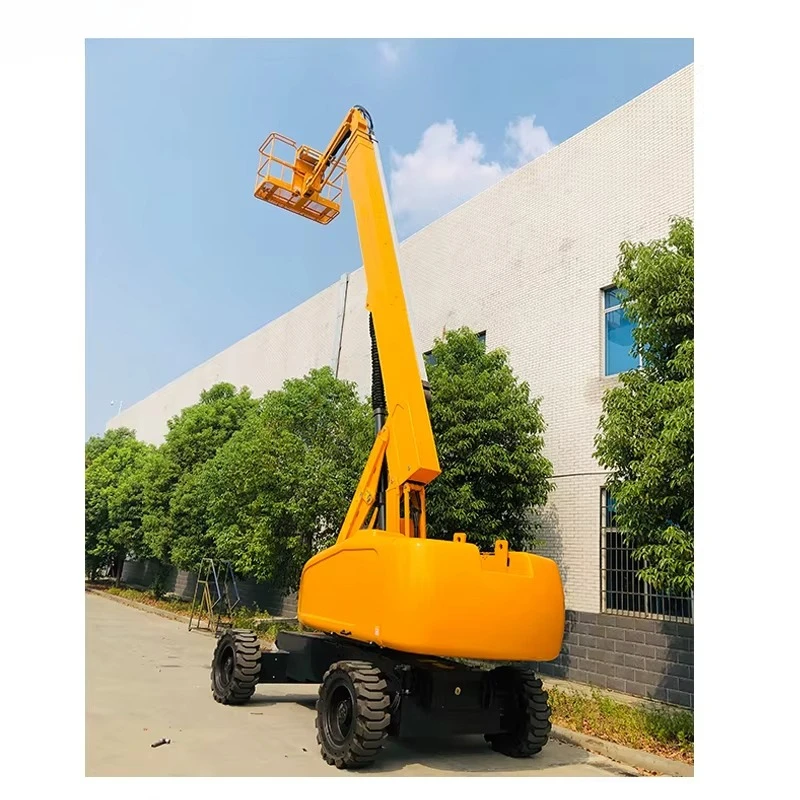 Crawler Towable Tracked Boom Car Lift Tables Straight Curved Arm Elevator with Diesel Electric Battery Truck Boom Lift for Sale