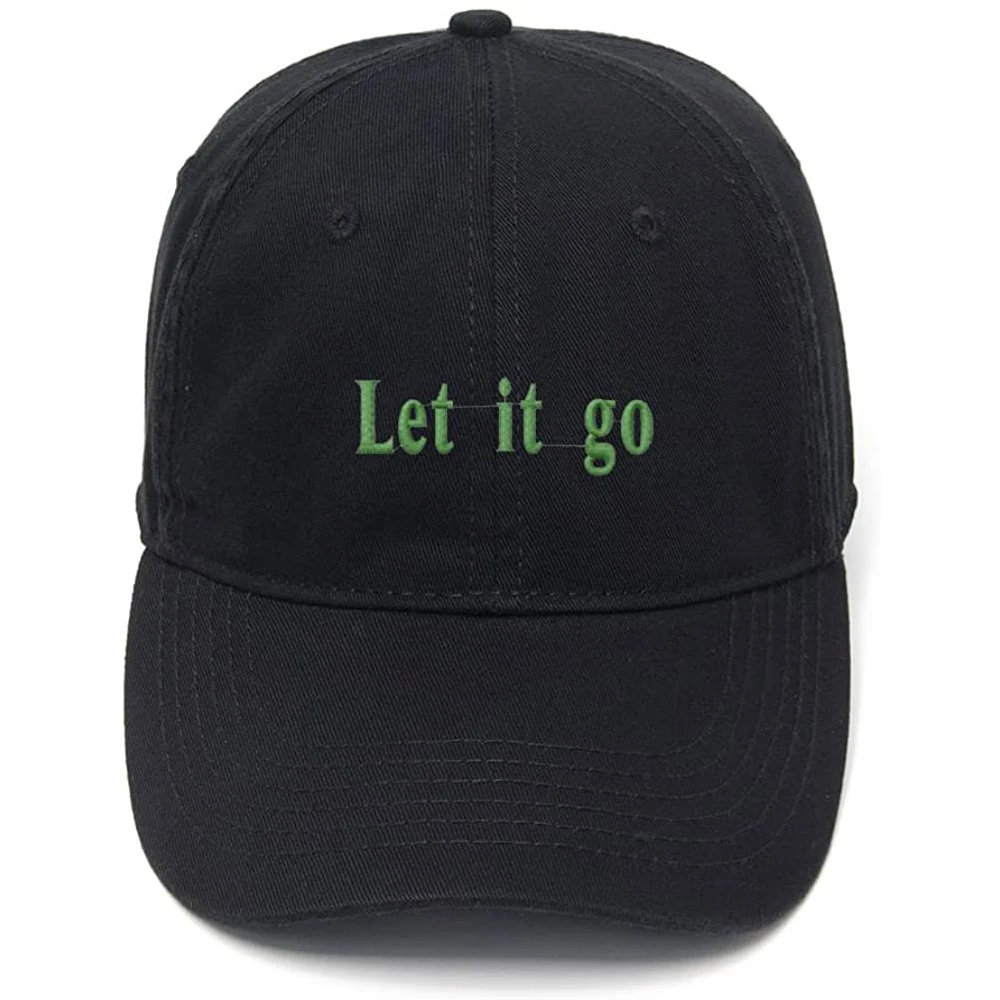 Lyprerazy Men's Baseball Cap Let it Go Embroidery Hat Cotton Embroidered Casual Baseball Caps