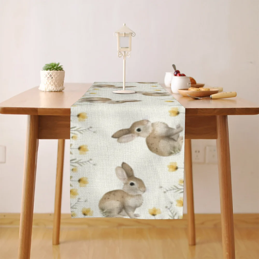 

Easter Table Runner Linen Spring Table Runner for Table decoration and accessories Easter decorations 2025 party decorations