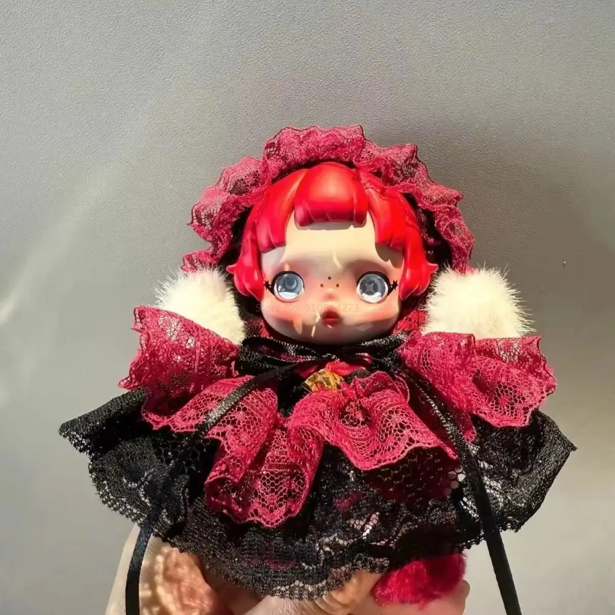 10cm nouveau Skullpanda l'impression velours en peluche poupée vêtements robe Sp hiver symphonie série bébé vêtements chat cape ensemble mignon