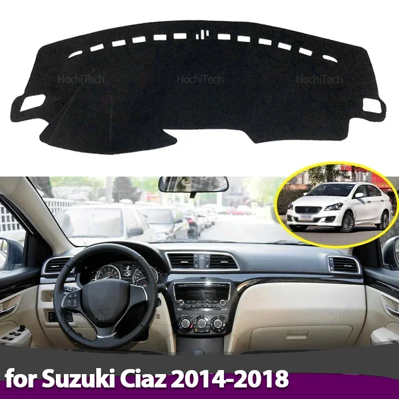 Auto-Armaturenbrett-Abdeckung, vermeiden Sie Lichtpolster, Instrumententafel, Matte, Teppiche für Suzuki Ciaz 2014 2015 2016 2017 2018