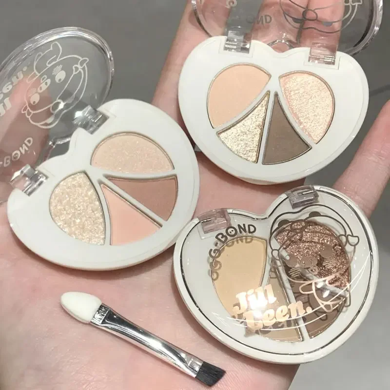 

JILL LEEN & Pig Man co-branded 4-color eye shadow highlighter disc earth color shadow brightening flash eye shadow makeup