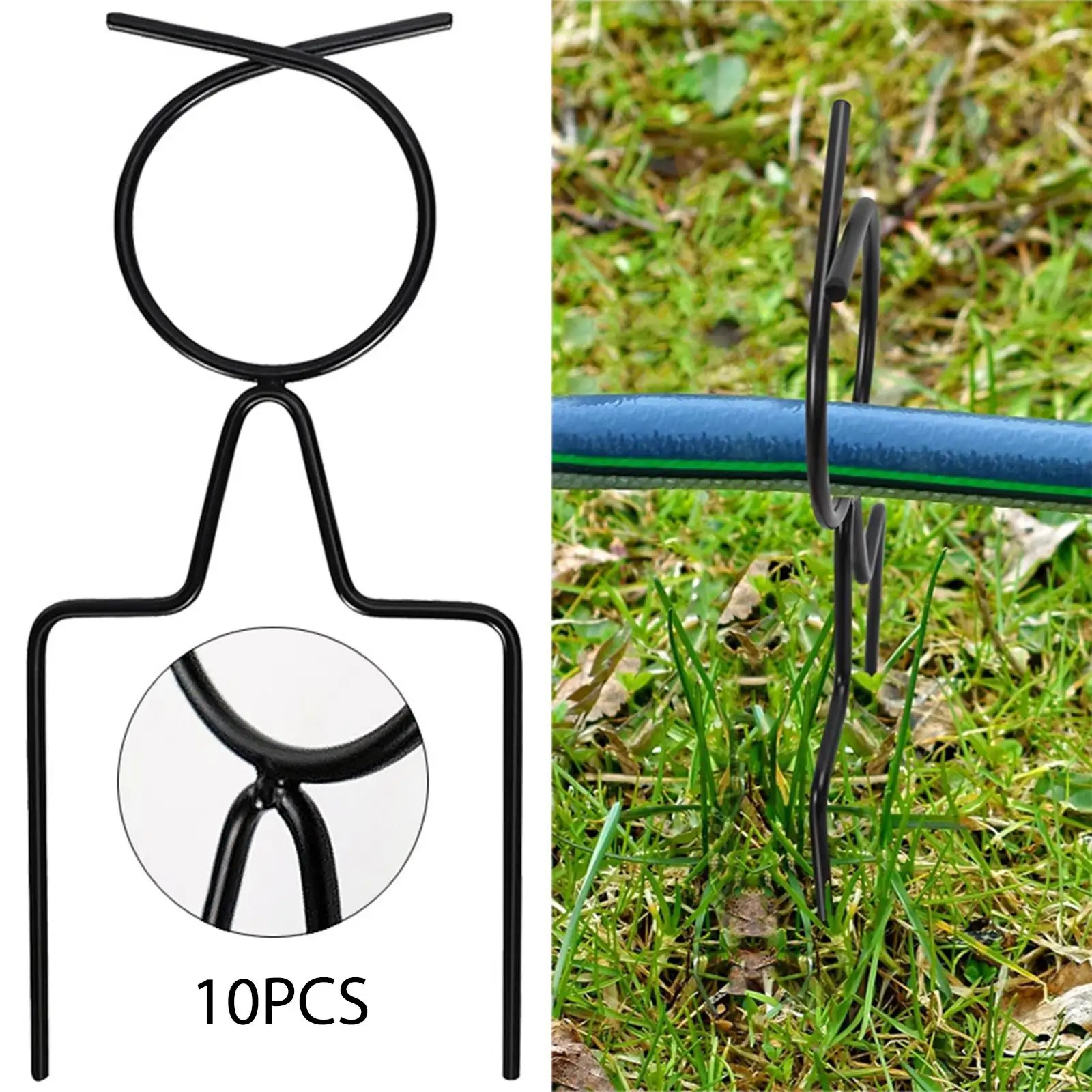 Garden Hose Guide Spike Sturdy Iron Wire Hose Holder Stakes for Yard Plant Protection Outdoor