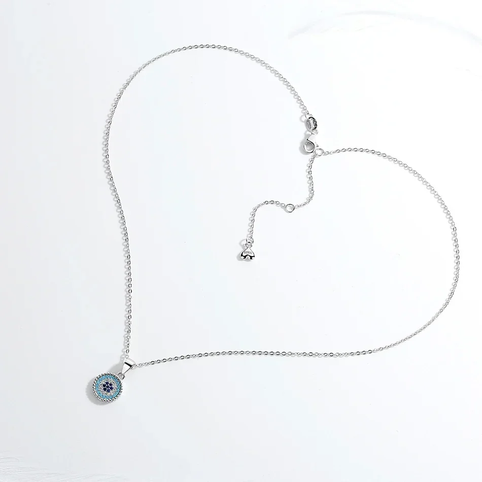 Kaletine Shinee Kpop الأزرق حجر عين الشر 925 الاسترليني قلادة فضية المرأة سحر جولة تشيكوسلوفاكيا قلادة Exo اكسسوارات الموضة #5