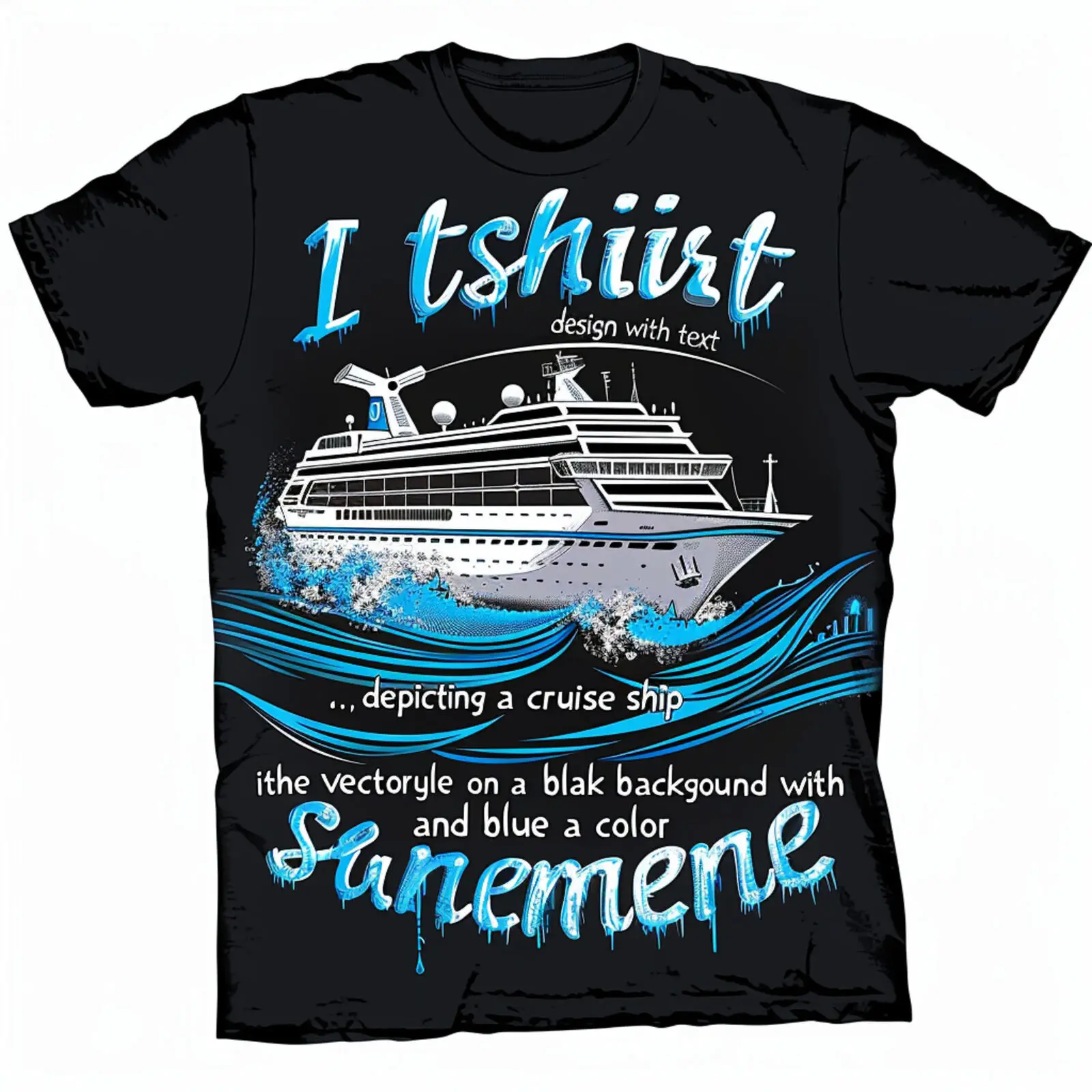 

I Love it when we Are CRUSSING TOgethER Cruise Ship Vector Graphic Black T Shirt