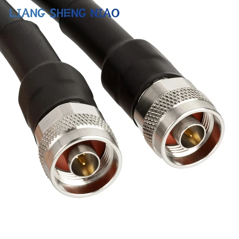 Imagem -03 - Macho para n Macho Coaxial Pigtail Jumper Linha de Salto de Alta Qualidade Lmr400 Syv507 7d-fb Cabo c Rg8u Rg8u-dual n