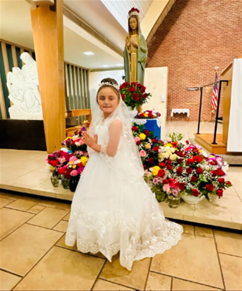 

Elegant White Lace Flower Girl Wedding Dress Appliques Butterfly Princess Birthday Party Banquet Kids First Communion Ball Gown