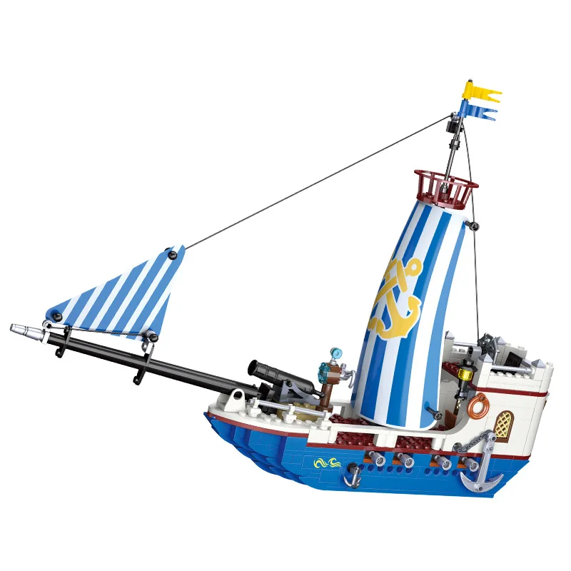 

В НАЛИЧИИ MOC, креативные строительные блоки Royal Explorer, сборка пиратского корабля, кирпичи, модель игрушки для детей, подарочный набор на день рождения