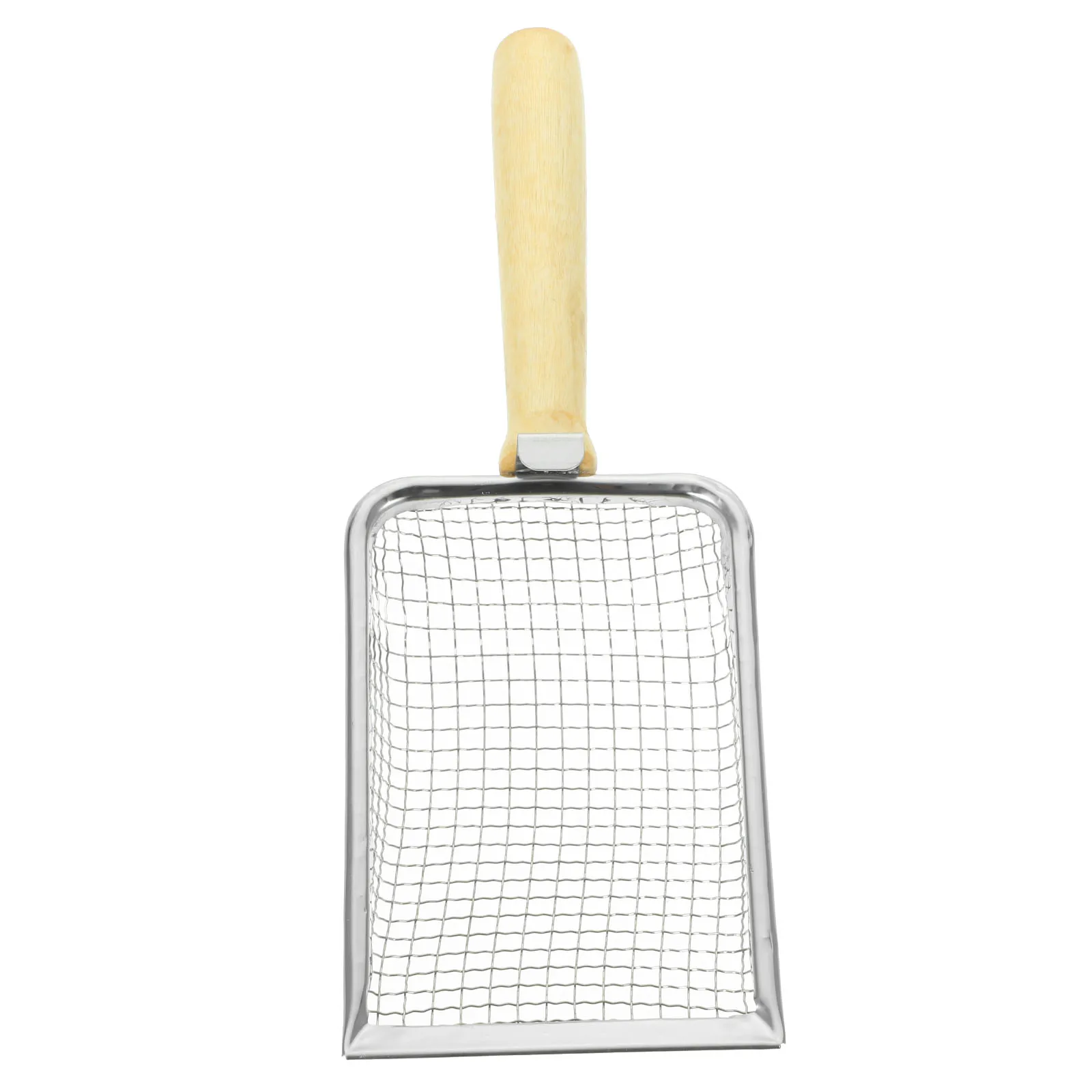 

Stainless Steel Cat Litter Shovel Small Holes Scoop Orange 5x5cm Non Stick Practical Texture Efficient Sand Leakage