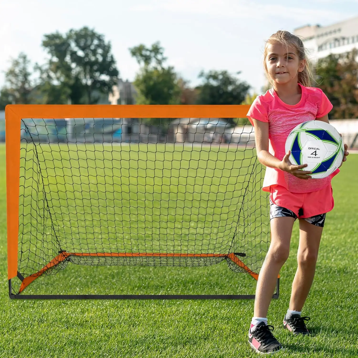 4' x 3' Soccer Goal – Portable, Durable, Easy-to-Assemble for Backyard Training, Practice, and Precision Drills