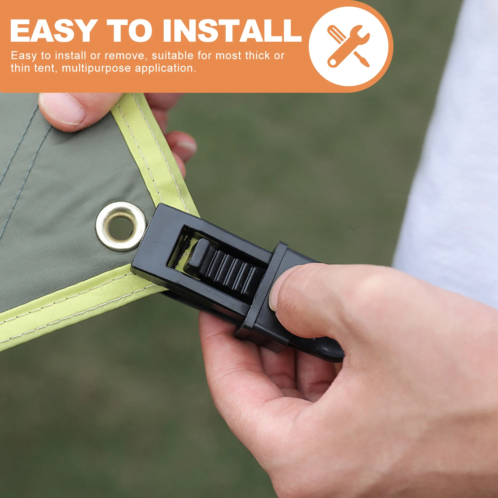 

10 Pcs Tent Clip with Barb Heavy-duty Tents Clips Clamps for Outdoor Plastic Fixers Camping Windproof Fixing Fasteners