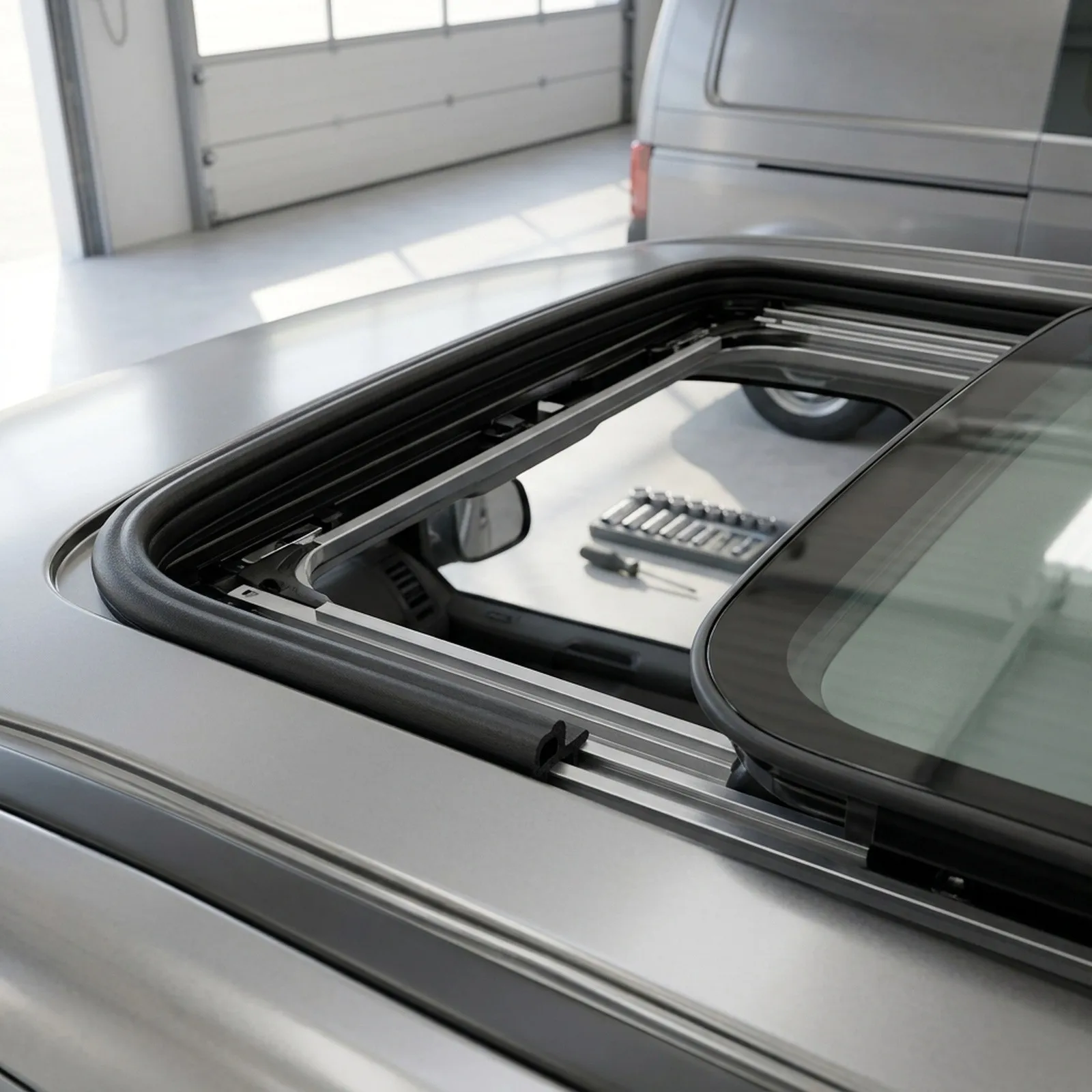 Robust Design Sliding Roof Glass Rubber Seal Specifically Designed For The For Transporters From The Year Range Of '99 To '06