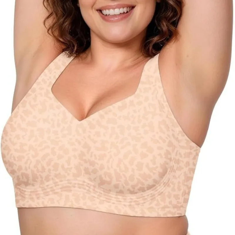 Leopard Jelly Bras No Underwire Push Up Wireless Bra Seamless Lift Bras Full Coverage Bralette Everyday Brassiere Plus Size view 3