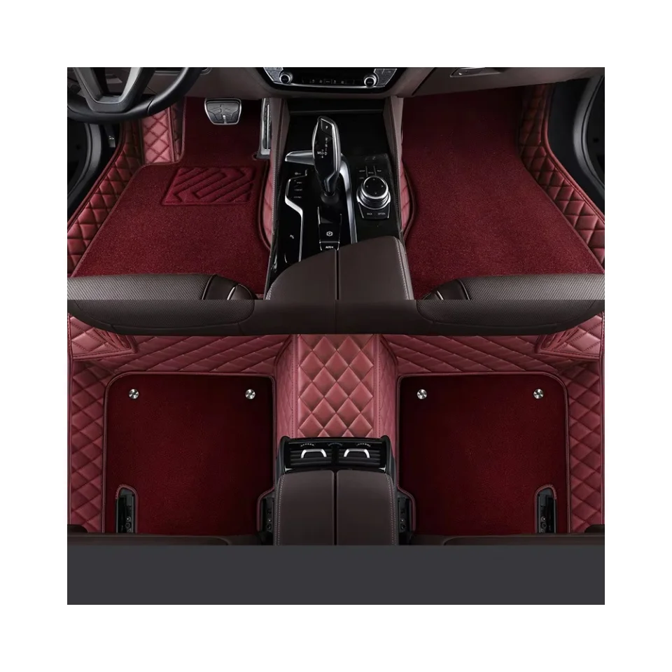 

Luxury Leather Fully Covered 4pcs Car Interior Accessories 3D Fit Car Floor Mat Non-Slip Dirt Resistant Easy to Clean Car Mat