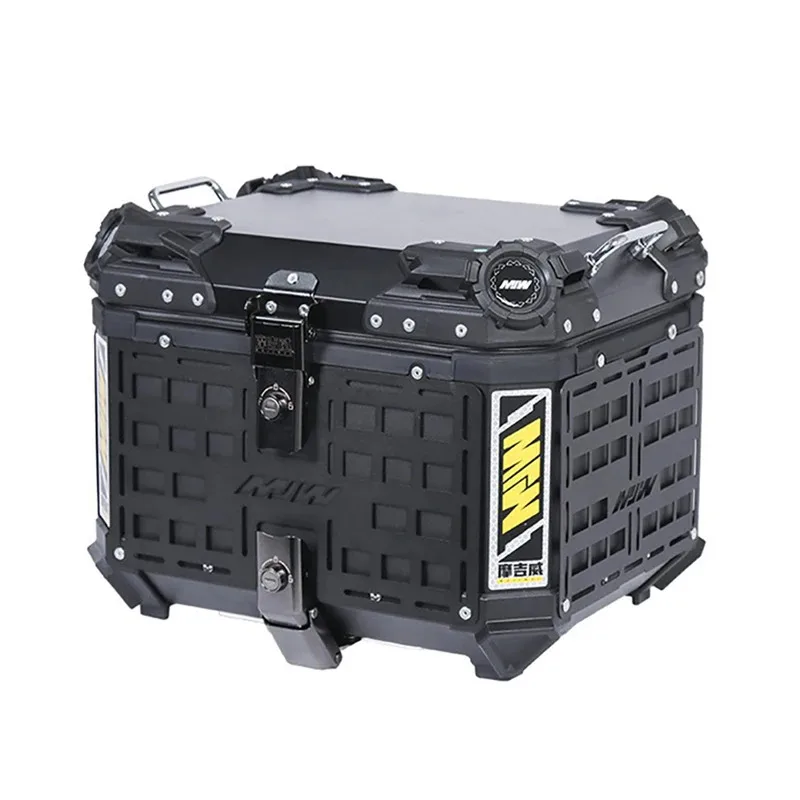 Factory Hot Selling New 45L Motorcycle Top Box Universal Motorcycle Lage Rear Trunk 45L Aluminum Moto Top Case Storage Case Helm