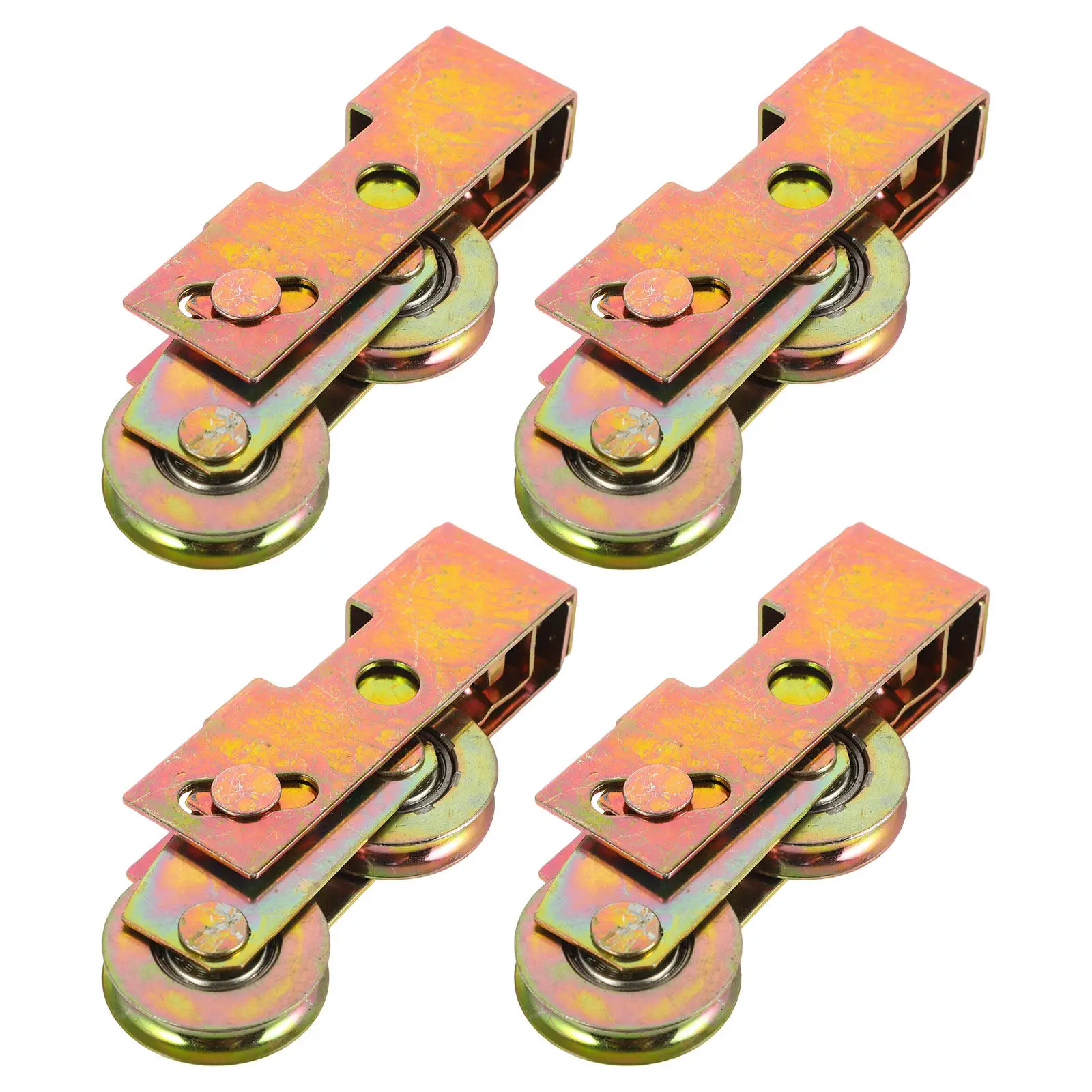 4Pcs Sliding Patio Door Rollers Tandem Heavy Duty Glass Door Wheels Universal Track Pulley Replacement Kit for Sliding Systems