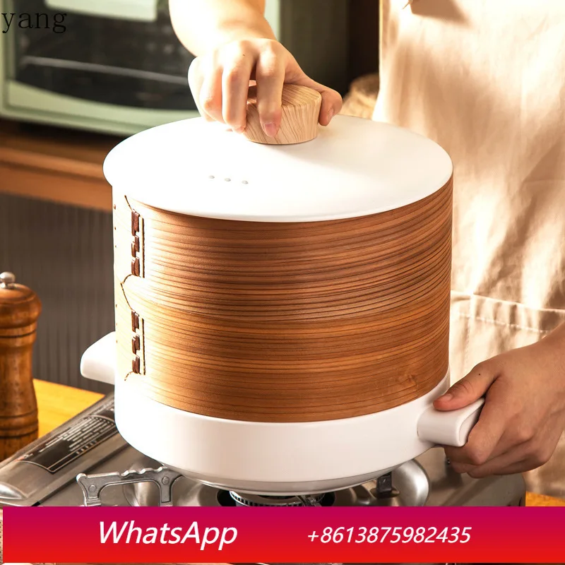 

LTT Ceramic Steamer Casserole Double Wall Steamer High Temperature Resistant Cooking Soup Pot