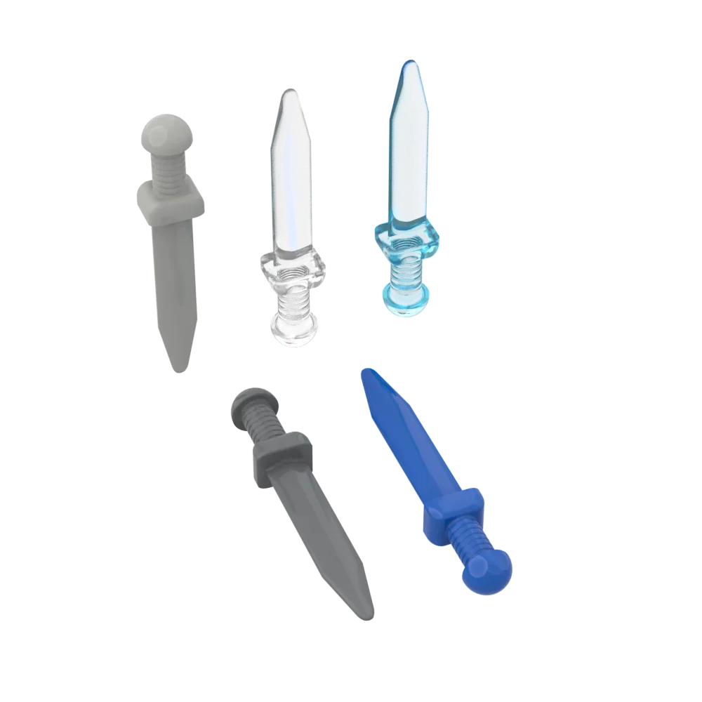 

WeBrick MOC DIY PART 10Pcs 95673 Weapon Sword With Thin Crossguard Roman Gladius Bricks Building Blocks Parts Gift Toys