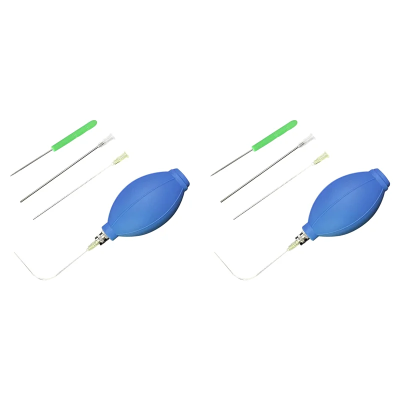 ABRS-2X Easy Egg Blower Empty Egg Tools One Hole Egg Pump And Drill Easter Egg Maker Supplies Blue