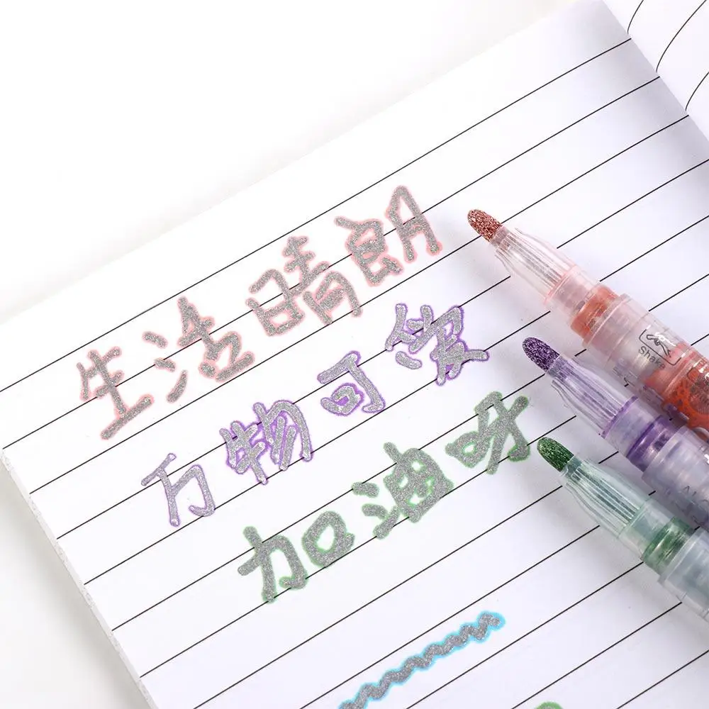 Дневник, креативные альбомы, сделай сам, поделки, скрапбукинг, Радужный маркер, контурный маркер, ручка с двойной линией, художественный маркер