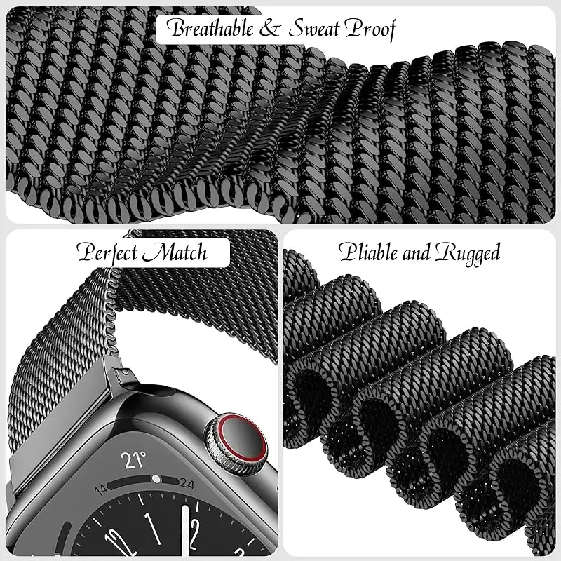 Milanese الفرقة ل أبل ساعة الترا 3 2 49 مللي متر 45 مللي متر 46 مللي متر 44 40 42 41 38 مللي متر سوار ل iWatch سلسلة 11 10 9 3 4 6 5 SE 7 8 حزام #4