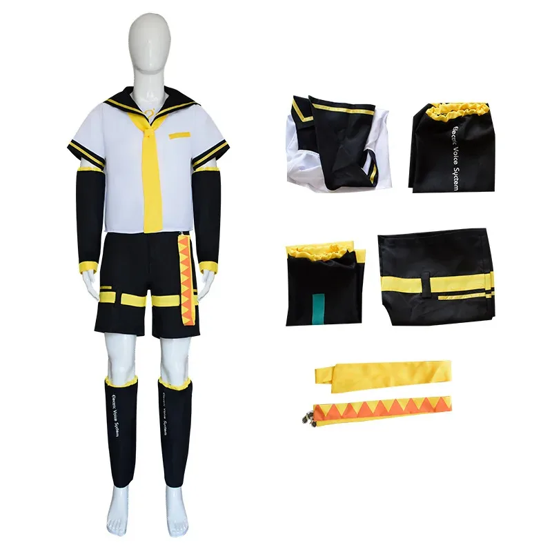 2025 aaa Rin Len Halloween Uniform Cosplay Complete Costumes sets Tops+Shorts women men Customized