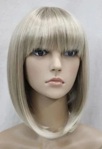 beautiful charming Fashion 8 Colors BOB Short Straight bangs Women Ladies Daily Hair wig