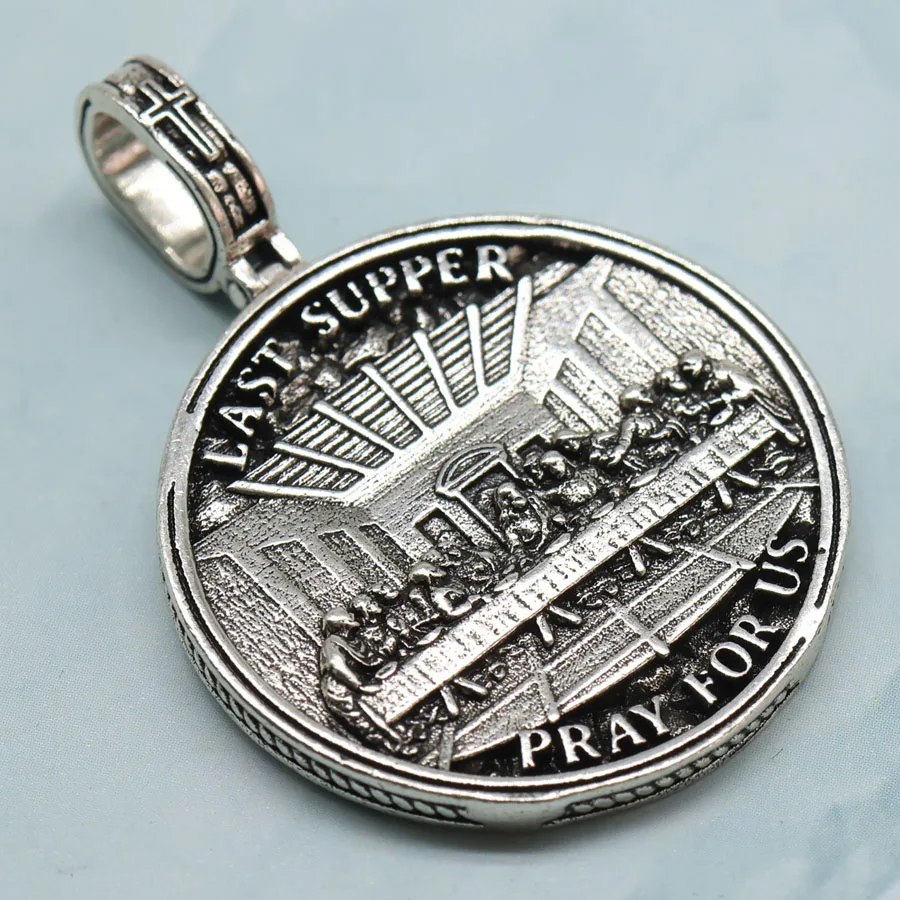 Buy 5 Get 1 Free 41x29mm 10.6g Highly Recommend Jesus Christ The Last Supper Prayer Leonardo Pendant Stainless steel Pendant