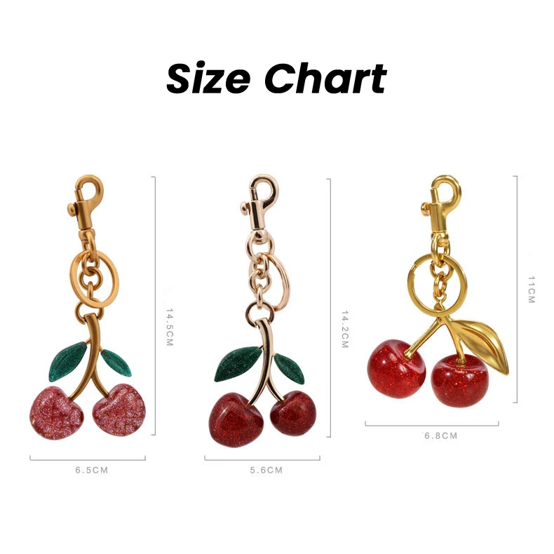 17 Styles of Crystal Cherry Pendants, Suitable for Coach Bags, Women\'s Handbags, Shoulder Bags, and Keychain Accessories