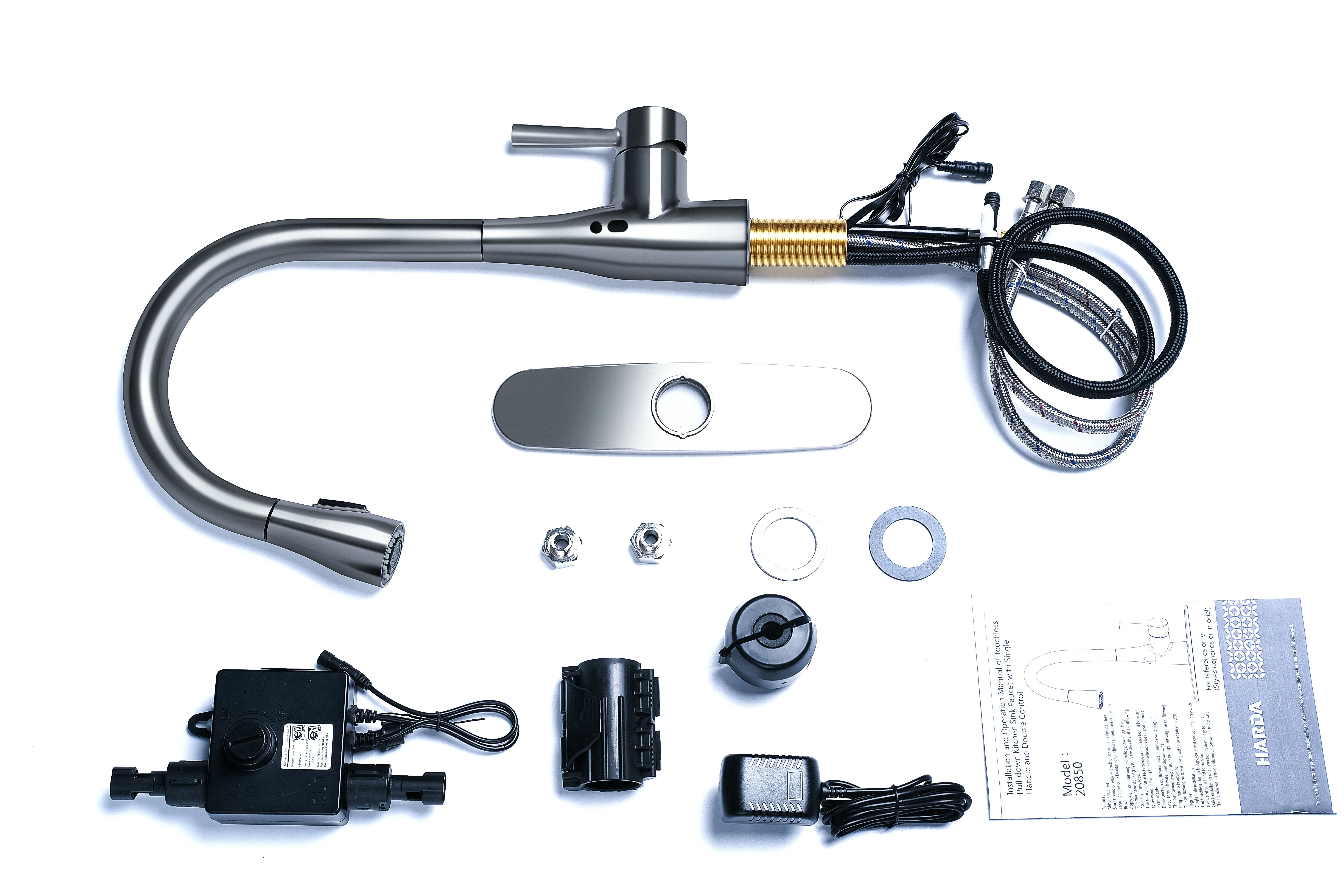 ZC1-Intelligent Sensing Kitchen Faucet Rotation and Pull-down  Deck Mounted Zinc-alloy Multifunction Kitchen Faucet